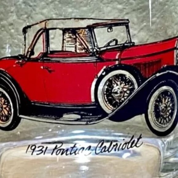 Whisky Glasses Pontiac Cabriolet 1931 Red Cars Clear Set Of 2 Drinking Cups - Picture 6 of 6